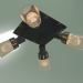 modello 3D Lampada da soffitto 20081-4 (nero) - anteprima
