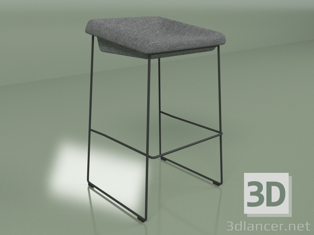 3D modeli Bar taburesi Sikke (gri) - önizleme