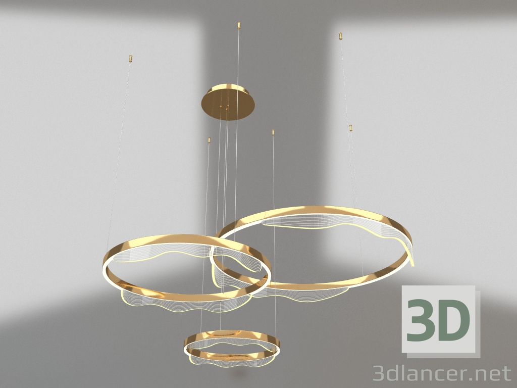 modello 3D Appendiabiti Kastela dimmerabile ottone (08263,36P) - anteprima
