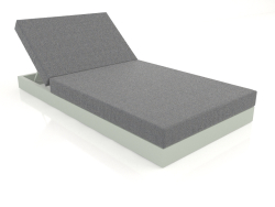 Bed with back 100 (Cement gray)