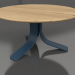 modello 3D Tavolino Ø80 (Grigio blu, legno di Iroko) - anteprima