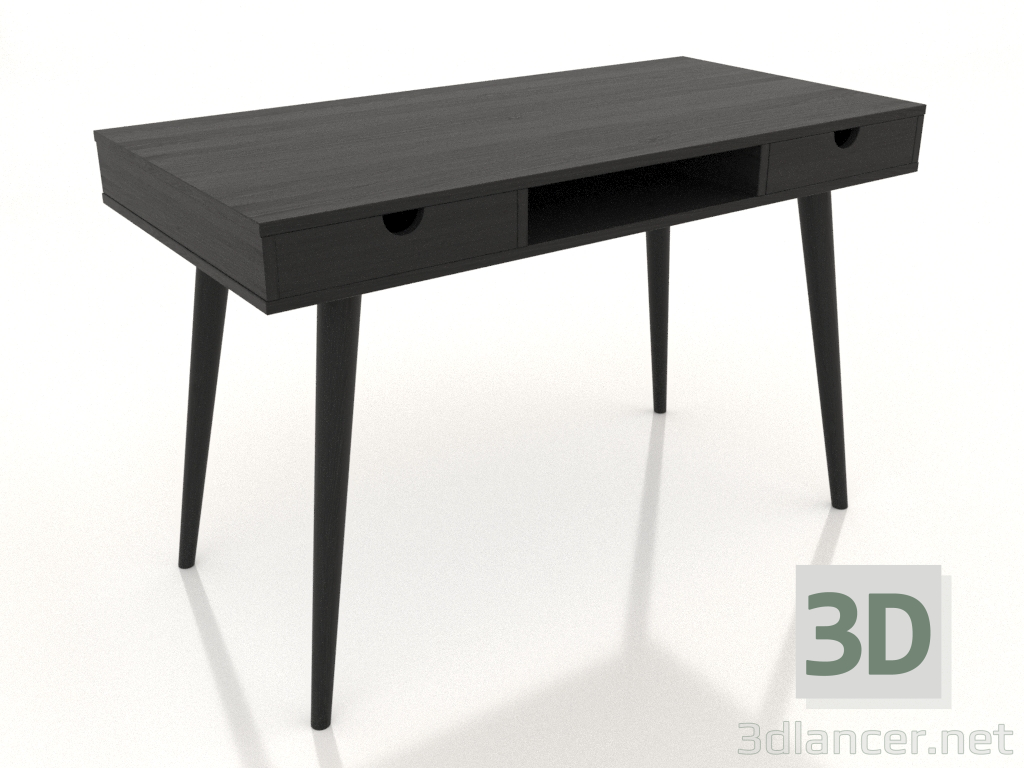 modello 3D Scrivania 1200x600 mm (nero RAL 9005) - anteprima