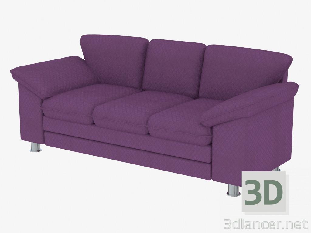 3d модель Диван-ліжко потрійний прямий – превью