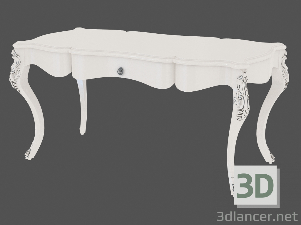 3D Modell Schreibtisch mit Silberdekor - Vorschau