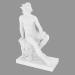 3d model Escultura de mármol del mensajero de los dioses Mercurio - vista previa