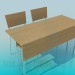 modèle 3D Un bureau avec chaises - preview