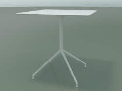 Table carrée 5741 (H 72,5 - 69x69 cm, étalée, Blanc, V12)
