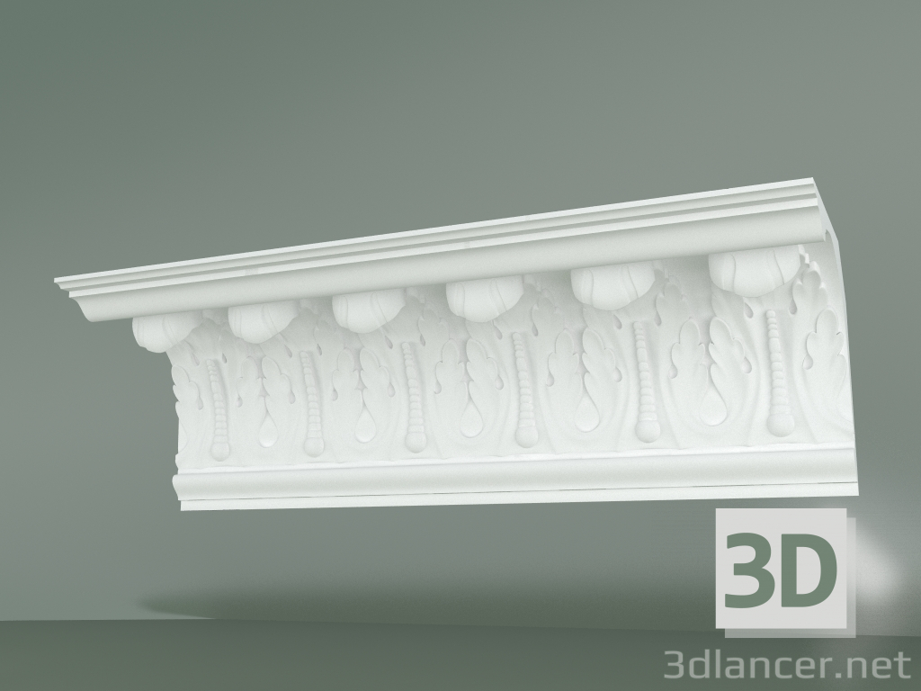 modèle 3D Corniche de plâtre préfabriquée KM002-2 - preview