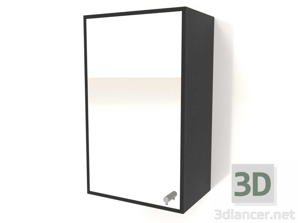 modello 3D Specchio con cassetto ZL 09 (300x200x500, legno nero) - anteprima