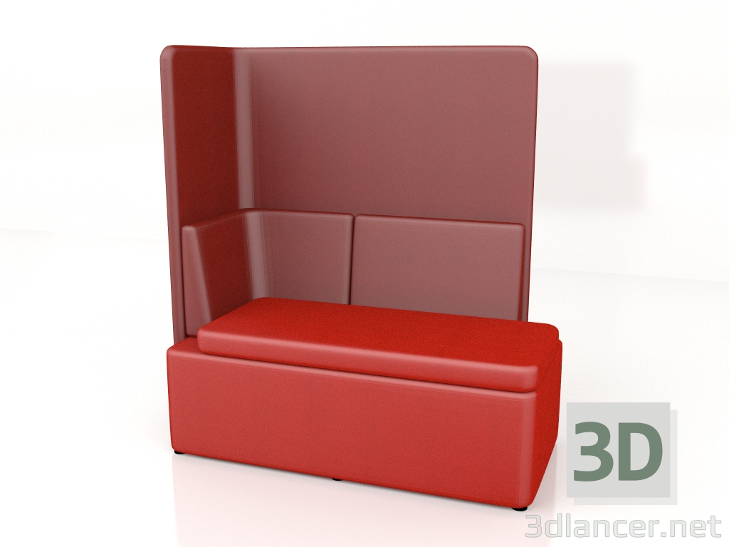 modèle 3D Canapé modulable Kaiva High KAV4L - preview