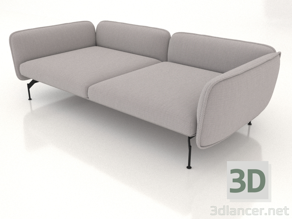 3D Modell Sofamodul 2,5 Sitzer tief mit Armlehnen 110 - Vorschau