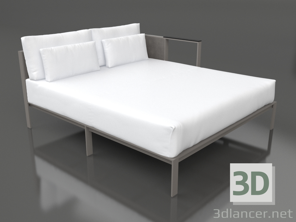 Modelo 3d Módulo de sofá XL, seção 2 esquerda (cinza quartzo) - preview
