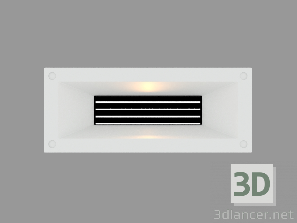3D modeli Gömme duvar lambası IZGARA ILE YATAY YATAY (S4689) - önizleme