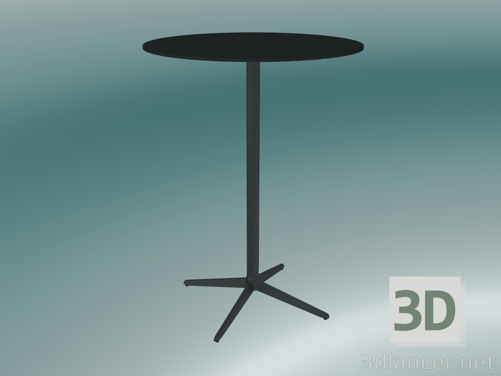3D Modell Tisch MISTER X (9507-71 (Ø80cm), H 108cm, schwarz, schwarz) - Vorschau