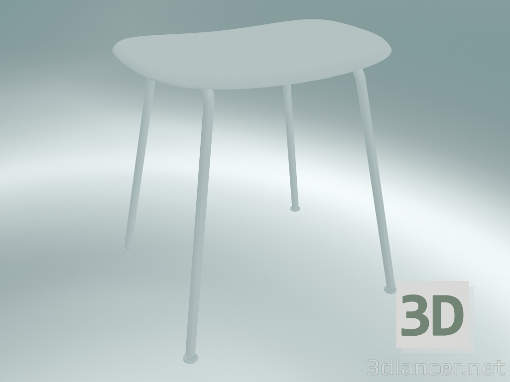 3d model Fiber tube stool (White) - preview