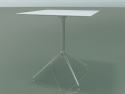 Quadratischer Tisch 5741 (H 72,5 - 69 x 69 cm, ausgebreitet, weiß, LU1)