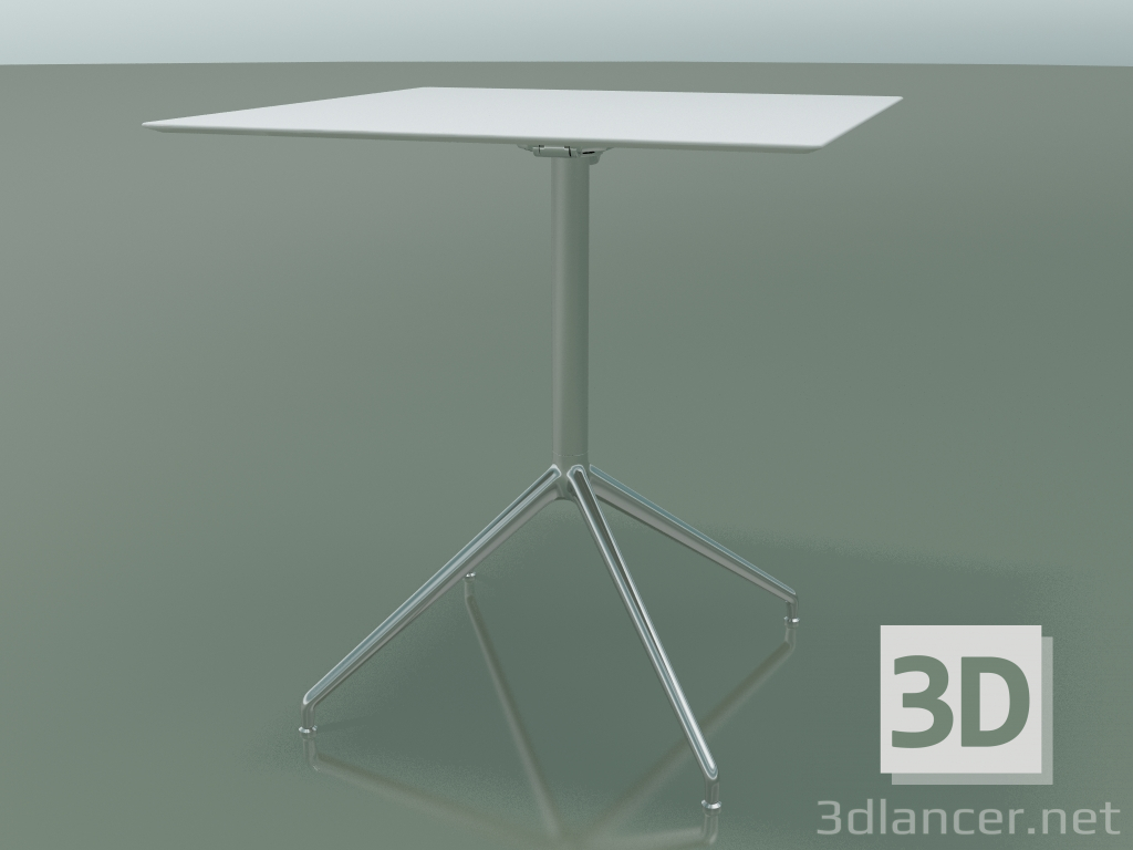 3d модель Стіл квадратний 5741 (H 72,5 - 69x69 cm, розкладений, White, LU1) – превью