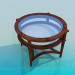 modèle 3D Table ronde avec plateau de verre - preview