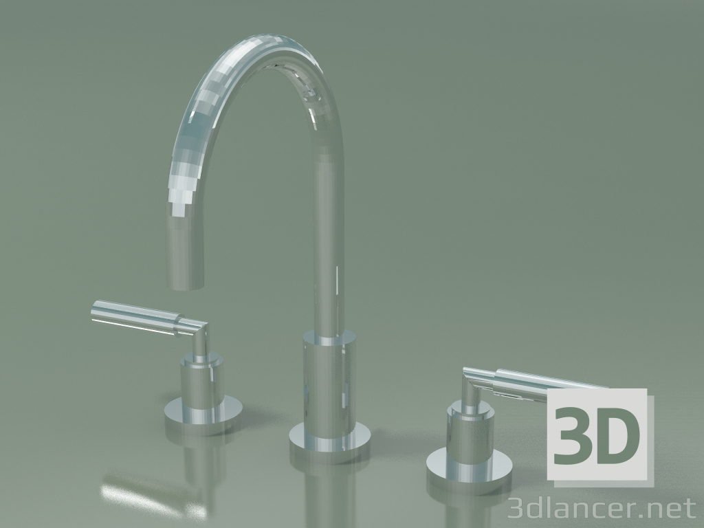 3d model Mixer with two handles and three mounting holes (20 713 882-000010) - preview