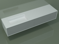 Çekmeceli lavabo (06UCA24S1, Silver Grey C35, L 192, P 50, H 36 cm)