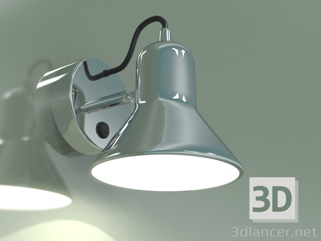 modello 3D Lampada da parete 20082-1 (cromo) - anteprima