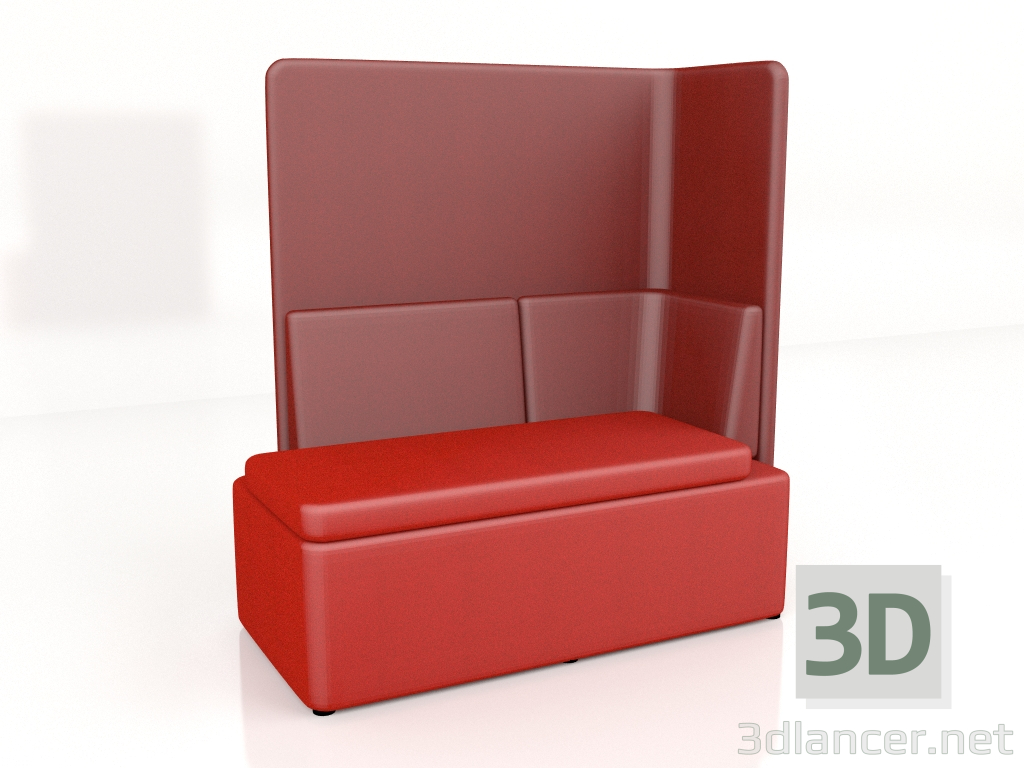 3D Modell Modulares Sofa Kaiva High KAV4Р - Vorschau
