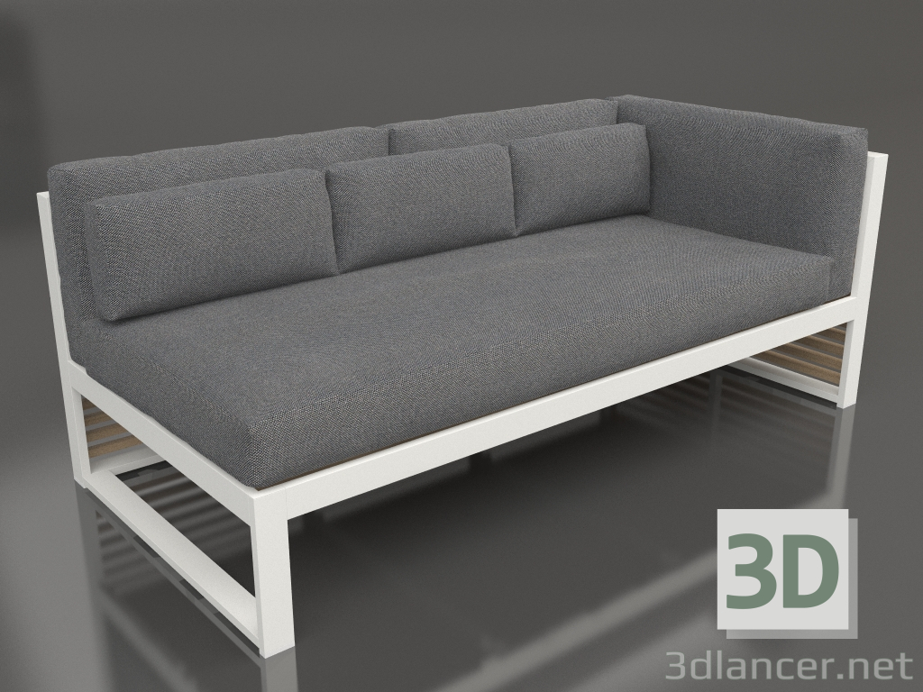3D modeli Modüler kanepe, bölüm 1 sağ (Akik gri) - önizleme