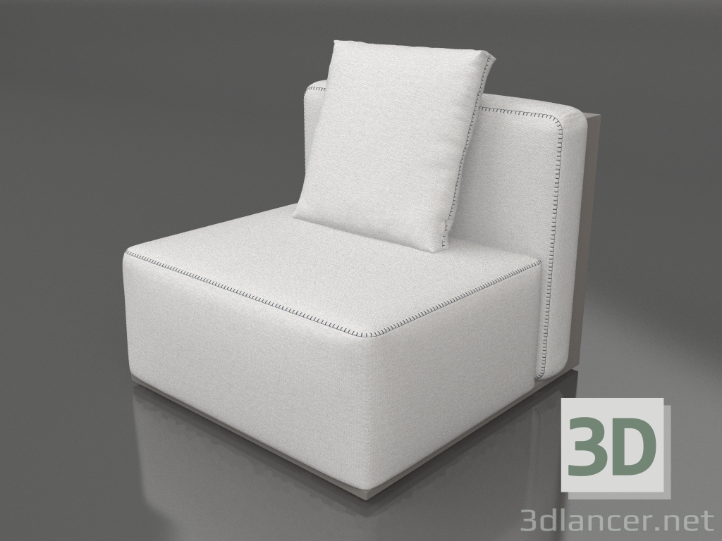3d model Sofa module, section 3 (Quartz gray) - preview