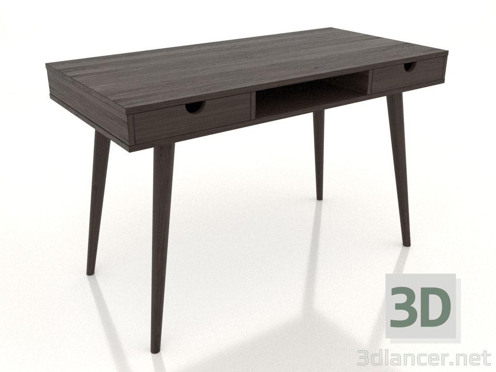 modello 3D Scrivania 1200x600 mm (frassino noce) - anteprima