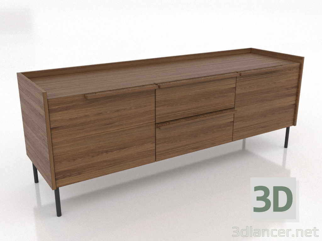 3d model Soporte para TV 3 1500 mm (nogal claro) - vista previa 3d model Soporte para TV 3 1500 mm (nogal claro) - vista previa