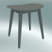 3d model Fiber stool with wood base (Gray) - preview