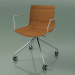 3D modeli Sandalye 0386 (4 tekerlekli, kolçaklı, LU1, döşemesiz, tik görünümlü) - önizleme