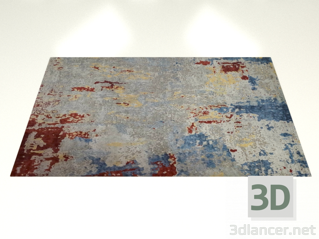 3D Modell Geknüpfter Teppich, schönes Design - Vorschau