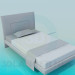 3d модель Полуторная кровать – превью