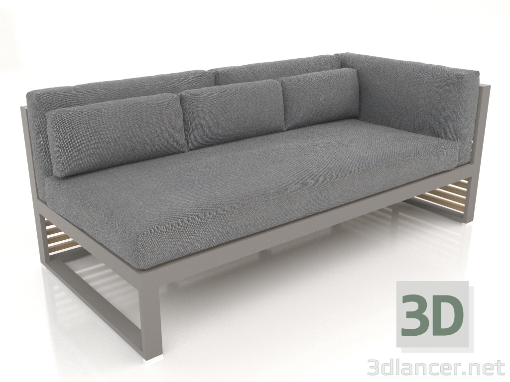 3D modeli Modüler kanepe, bölüm 1 sağ (Kuvars grisi) - önizleme