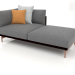 3d model Sofa module, section 2 right (Black) - preview