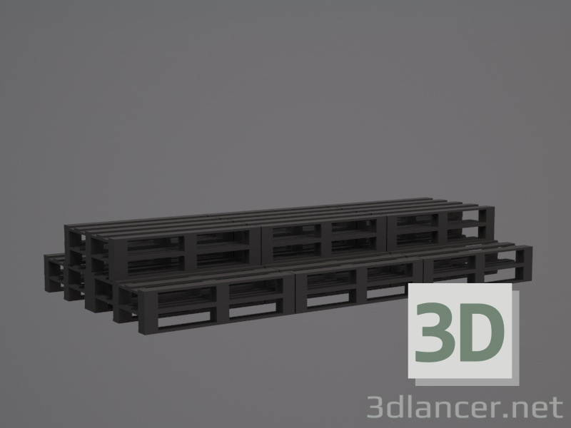 modello 3D pallet - anteprima