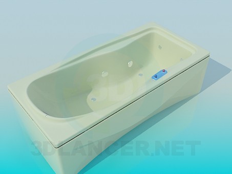 3d model Rectangular bath - preview 3d model Rectangular bath - preview