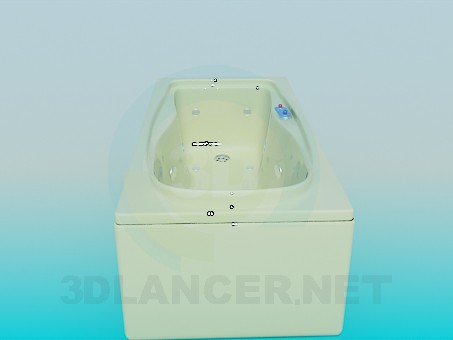 3d model Rectangular bath - preview 3d model Rectangular bath - preview