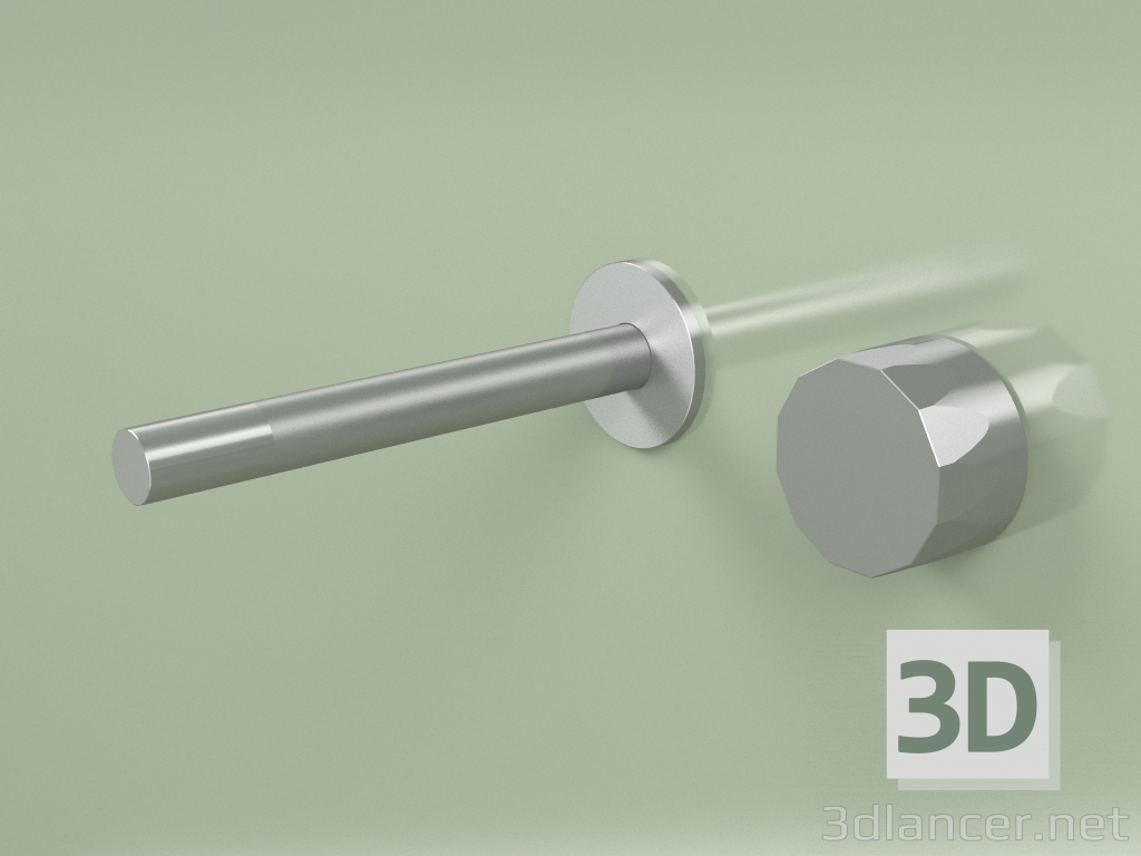 3D Modell Wandmontierter Hydro-Progressive-Mischer mit Auslauf 190 mm (15 10, AS) - Vorschau