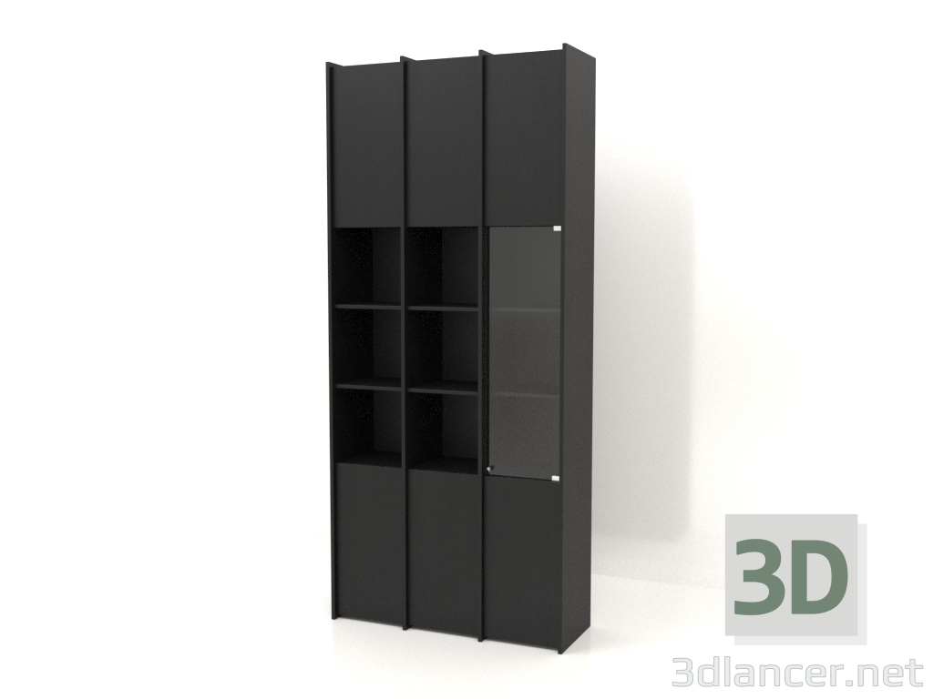 modello 3D Scaffalatura modulare ST 07 (1152х409х2600, legno nero) - anteprima