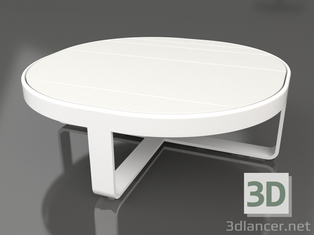 3D Modell Runder Couchtisch Ø90 (Weiß) - Vorschau