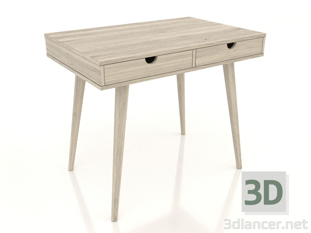 modello 3D Scrivania 900x600 mm (rovere schiarito) - anteprima