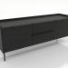 3D Modell TV-Schrank 3 1500 mm (schwarz RAL 9005) - Vorschau