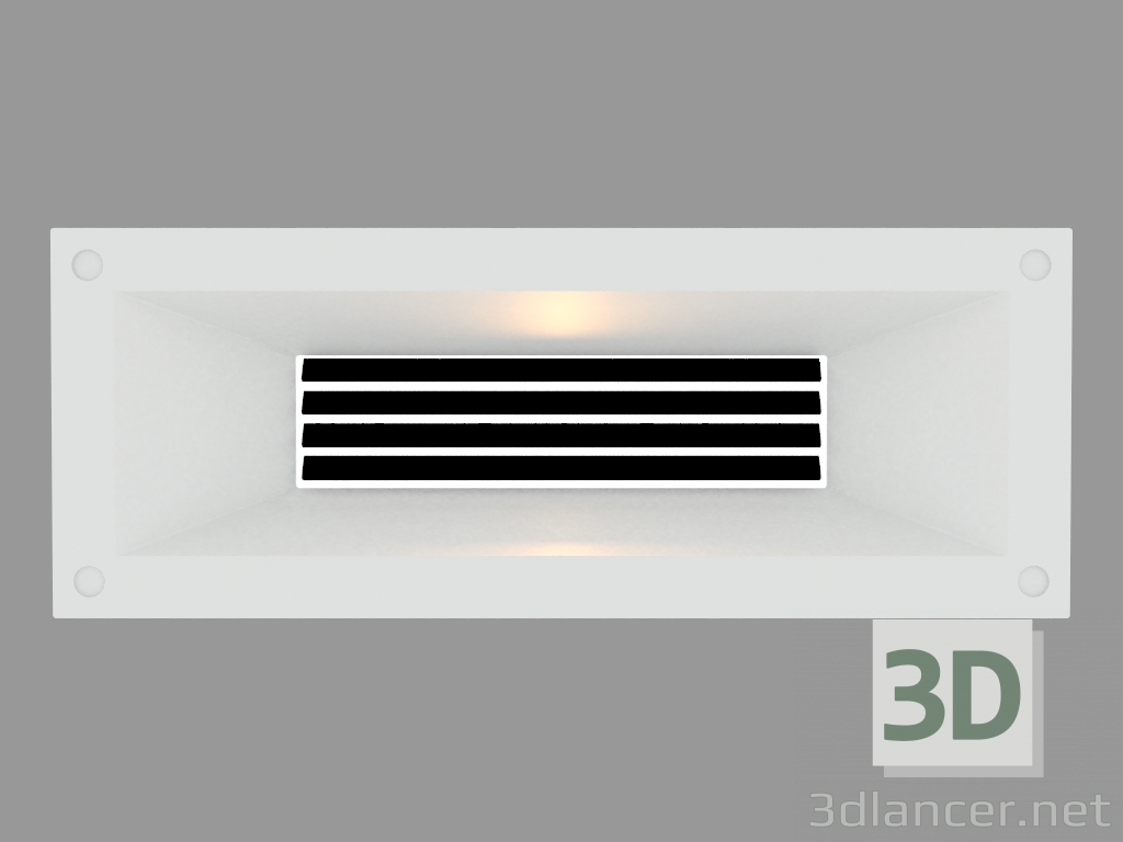 3 डी मॉडल जीआरआईडी (S4699) के साथ Recessed दीवार प्रकाश MEGALINK HORIZONTAL - पूर्वावलोकन