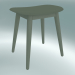 3d model Fiber stool with wood base (Dusty Green) - preview