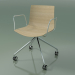 Modelo 3d Cadeira 0386 (4 rodízios, com braços, LU1, sem estofo, em carvalho branqueado) - preview