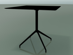 Tavolo quadrato 5742 (H 72.5 - 79x79 cm, aperto, Nero, V39)