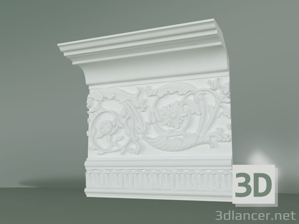 modèle 3D Corniche de plâtre préfabriquée KM004-1 - preview