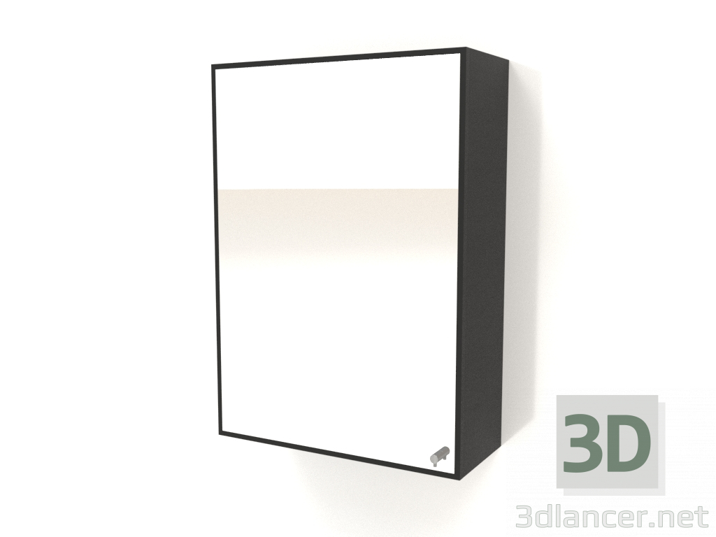 modello 3D Specchio con cassetto ZL 09 (500x200x700, legno nero) - anteprima